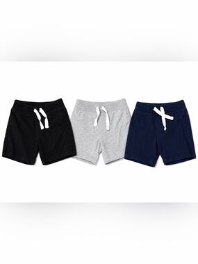 Old Navy Toddler Shorts Bundle 3-Pack Black Gray Navy Size 2T